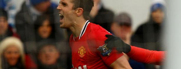 Michael Carrick celebrando un gol con el Manchester United/ Lainformacion.com
