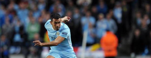 Carlos Tevez con el Manchester City