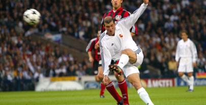 Zidane en el gol de la novena