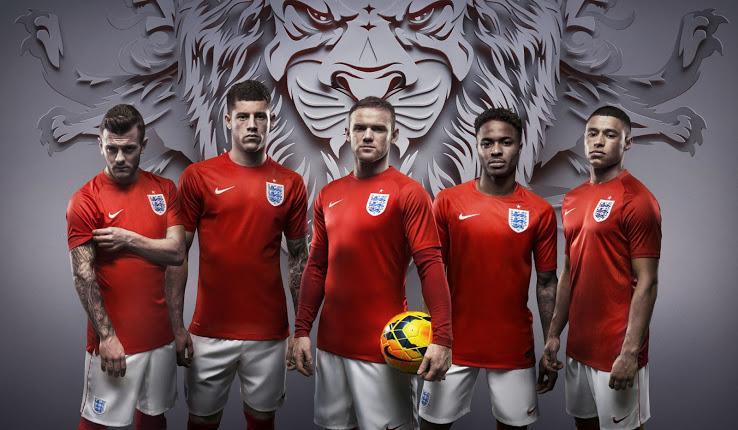 Camisetas de Inglaterra para el Mundial de Brasil 2014