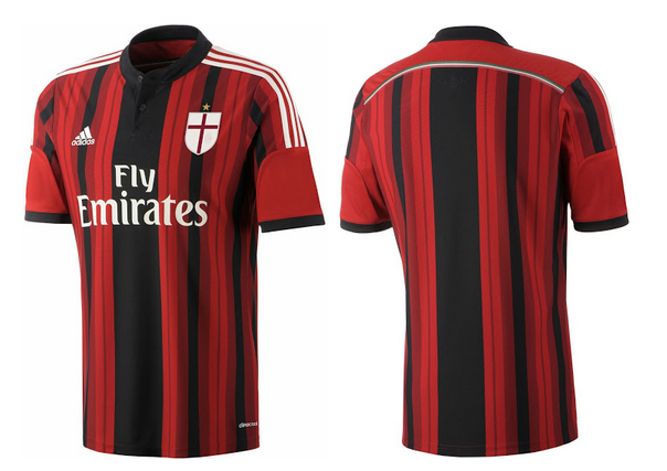 Camiseta del Milan para la temporada 2014 - 2015