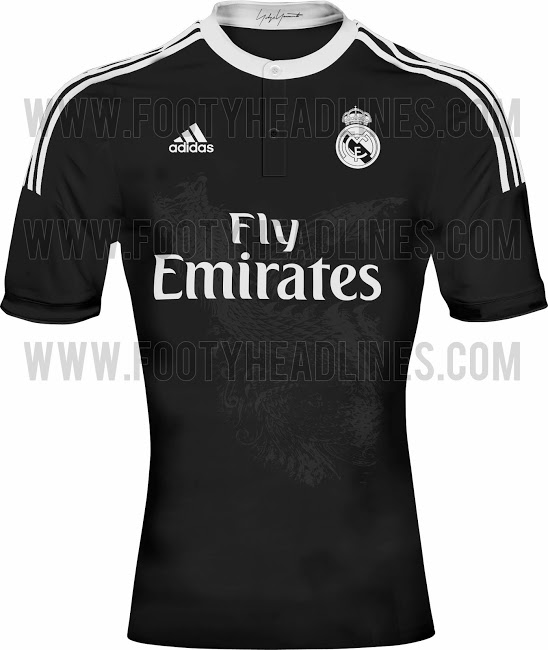 La tercera camiseta del Real Madrid 2014 - 2015 será negra
