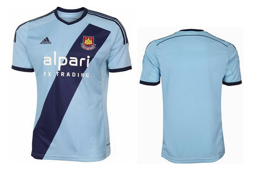 Camiseta suplente del West Ham para la temporada 2014 - 2015