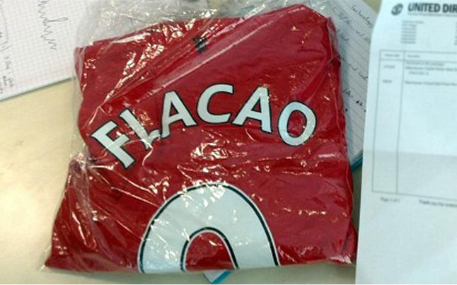 Camiseta de Flacao con el Manchester United