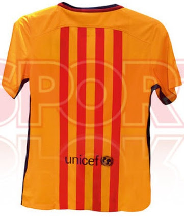 camiseta suplente del Barcelona en la temporada 2015 - 2016