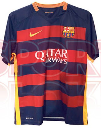 camiseta del Barcelona en la temporada 2015 - 2016