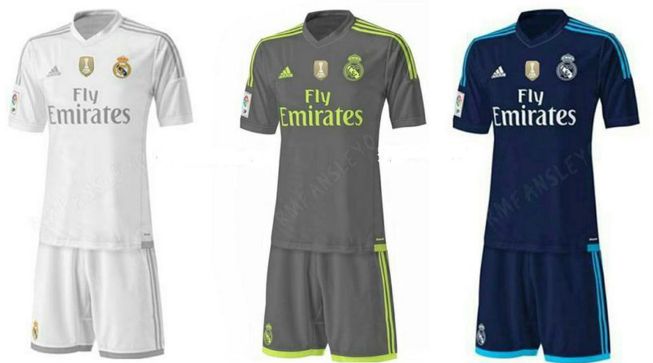 Camisetas del Real Madrid para la temporada 2015 - 2016