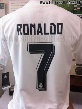 Las camisetas del Real Madrid para la temporada 2015 - 2016 dorsal