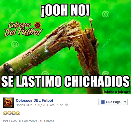 Meme de la lesión de Chicharito Hernández