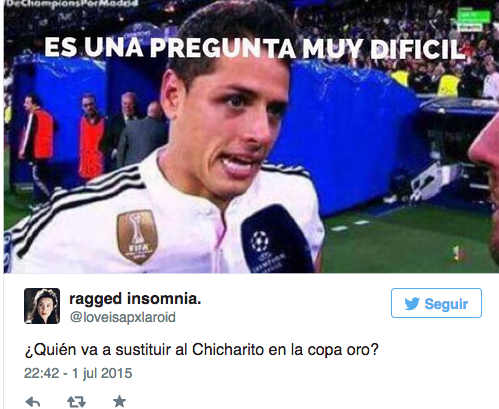 Meme de la lesión de Chicharito Hernández