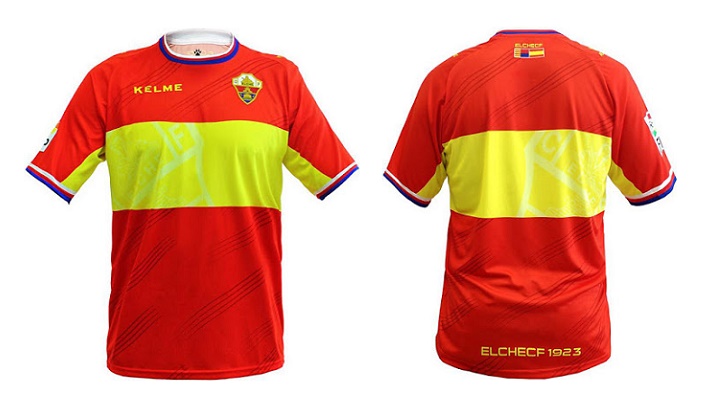 Segunda camiseta del Elche 2015 - 2016 bandera de España