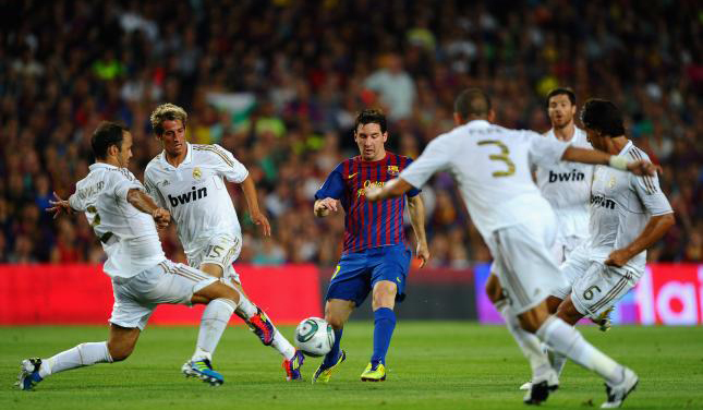 Leo Messi durante el último Clásico