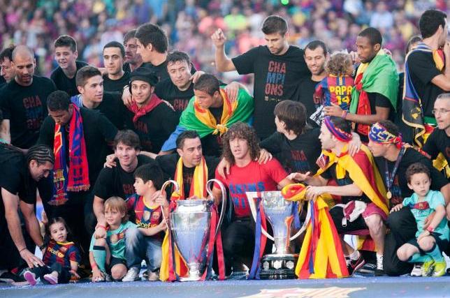 El Barça ganó Liga y Champions con Mou. Foto:lainformacion.com/EFE