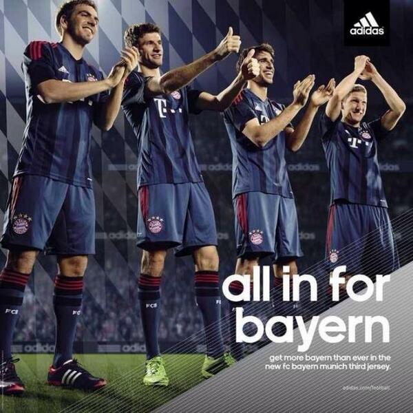 Tercera camiseta del Bayern 2013 - 2014 para Champions League
