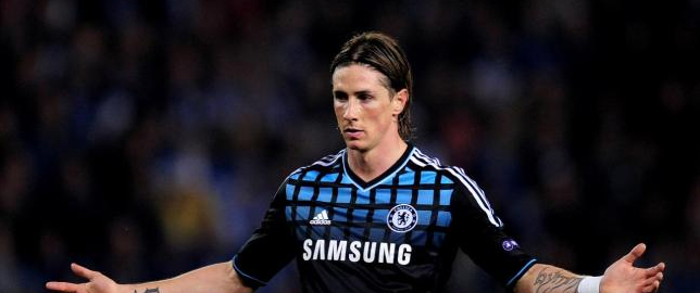 Fernando Torres se lamenta durante un encuentro con el Chelsea