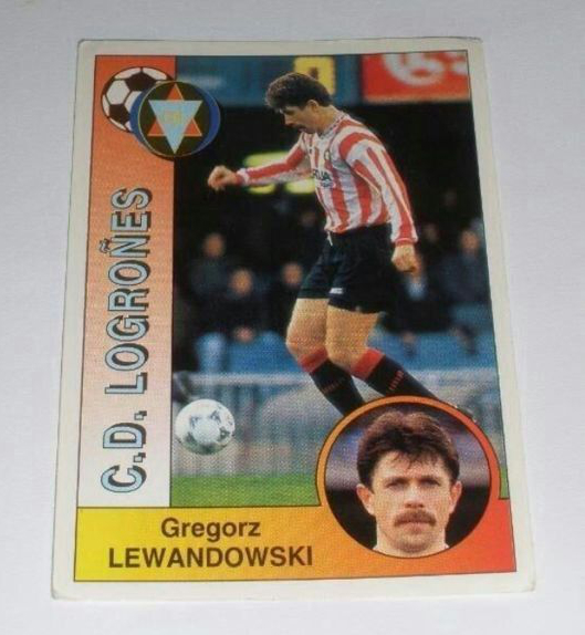Cromo de Gregorz Lewandowski en el Logroñés