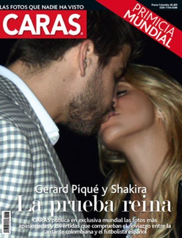 beso de Shakira y Piqué