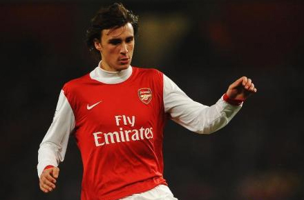 Ignasi Miquel durante un encuentro con el Arsenal